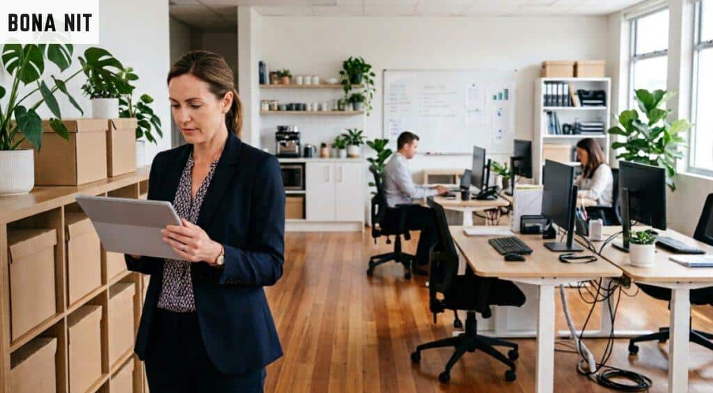 Responsable revisando el plan de mantenimiento preventivo de una empresa